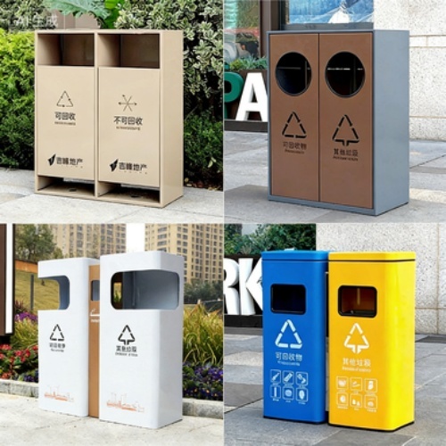 Customized Metal Trash Can for Outdoor Commercial Use