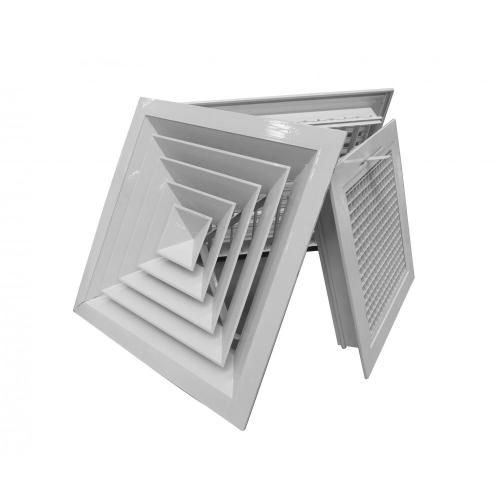 Double Row Supply Grille White Square adjustable Diffuser Manufactory