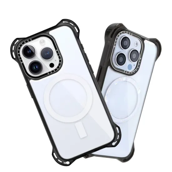 Fashion Anti-Collision Corner Air Bag Shockproof UV Printing Magnetic Charging Phone Case for iPhone 13/14/15/16 Pro Max Plus