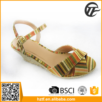 2016 banboo on the woman wedge cheap wholesales shoes new design