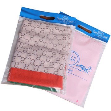 Custom Logo Design Tshirt Packaging: Frosted Plastic Ziplock Bags with Handle