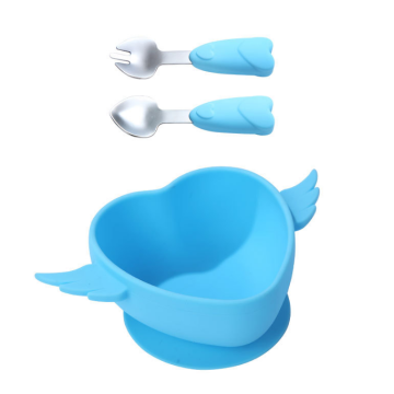 Coeur Baby Training Silicone Bowl Coon Fork Set