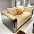 Villa Furniture Light Luxury Sofa Kulit Asli