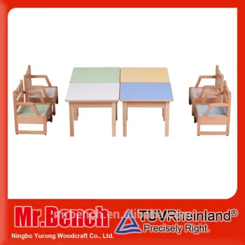 Solid wood square wood table