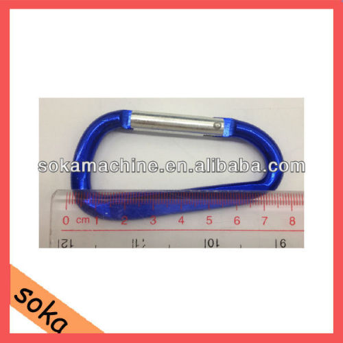 D shaped aluminum small carabiner hook