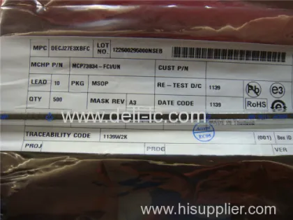 Mcp73834-fci/un - Stand-alone Linear Li-ion / Li-polymer Charge Management Controller - Microchip Technology 