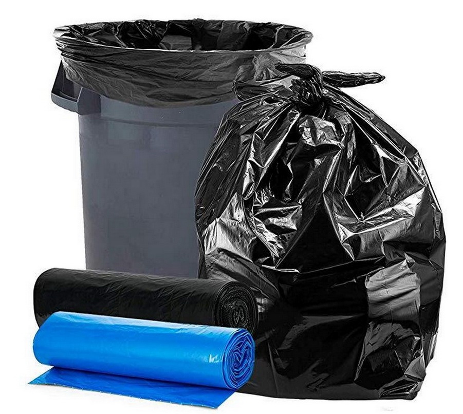 Black Polythene Garbage Packaging Trash Bag For Dustbin