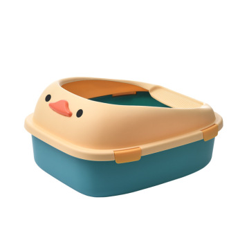 Cute Cartoon-Styled Cat Litter Boxes: Sizes for Small, Medium, and Large Cats
