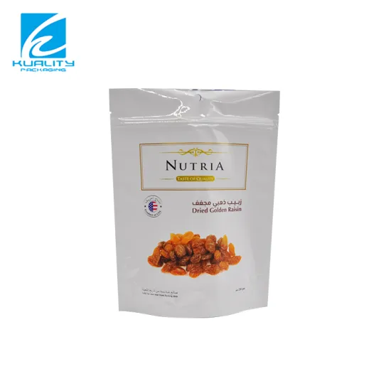 Food Grade Zipper Pouches for Raisins - Soft Touch Stand Up Pouches with Aluminum Packaging