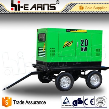 Silent towable power 30KW 40KVA portable mobile trailer diesel generator set