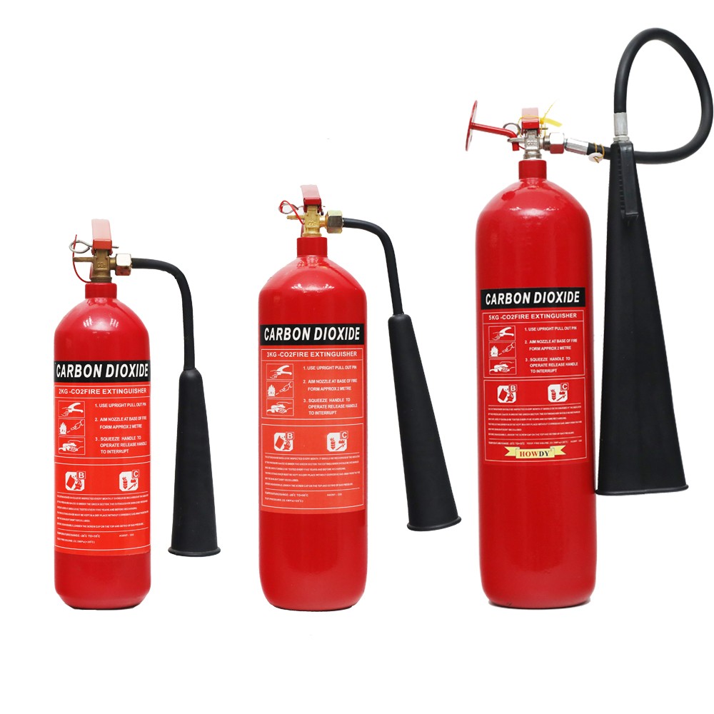 Gas Cylinder Co2 Fire Extinguisher Red Valve