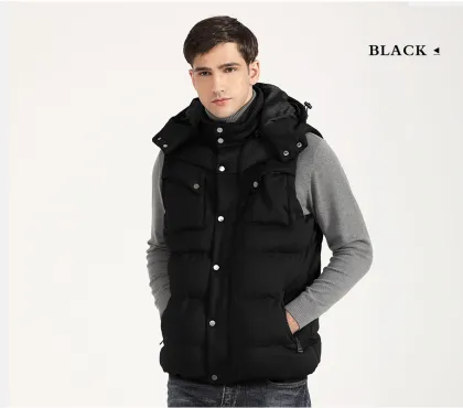 Customized Wholesale Cotton Down Vest Jacket With Sleeves