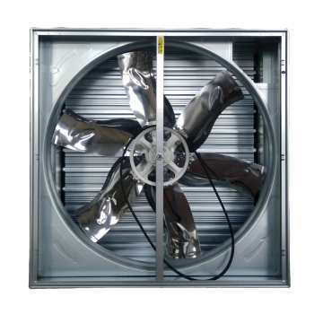 Belt-Driven Industrial Exhaust Fan with Automatic Shutter and Axial Flow