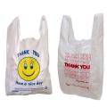 Smiley Vest Clear Plastic Bag Custom Logo Recycled Plastic Bag for Supermarket Restaurant Takeaway Plastic Garbage Bag