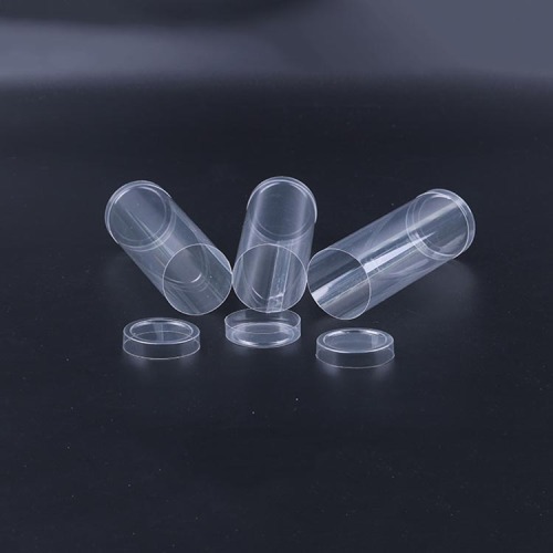 Custom small plastic clear cylinder packaging