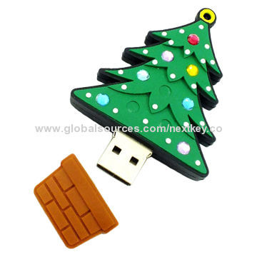 Christmas Gift USB Flash Drive with High-quality, RoHS/CE Mark, 22 to 25Mbps Reading Speed