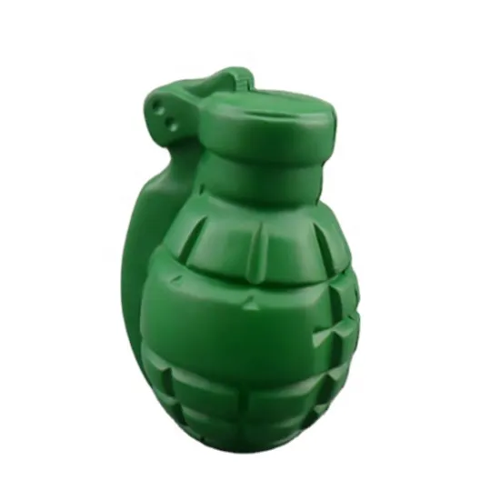 Stress Relief: 100pcs Unisex Keychain Grenade Design Sponge Material Round Pressure Balls in PU Foam