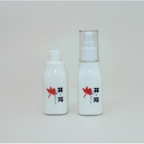 opal white glass bottle for cosmetic packaging