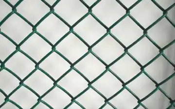 Green vinyl coated chain link fence