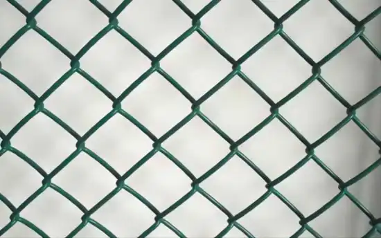 Green vinyl coated chain link fence