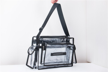 Three Exterior Chic Transparent PVC Cosmetic Bag