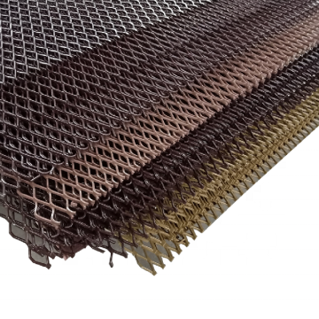 RAL8000 Powder Coated Aluminum Expanded Metal Mesh Sheet