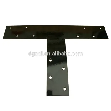 L and T shaped black metal bracket
