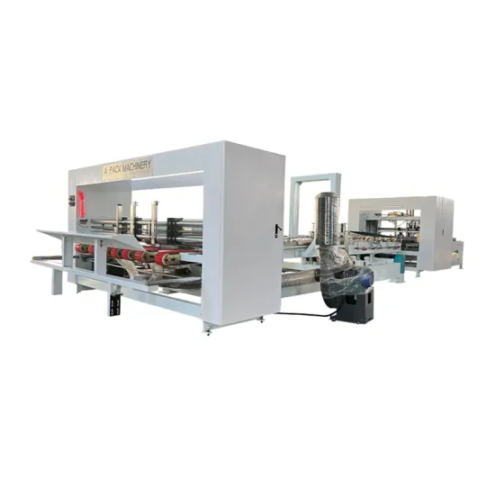 High Speed Automatic Corrugated Paperboard Folder Gluer with Strapping Machine