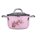 10 piece pink color cooker SS cookware sets