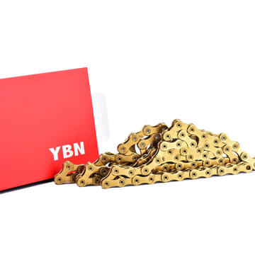 Ybn SLA Titanio Gold Bicycle Chain 126 Link Catena di bici MTB a 12 marce con collegamento magico