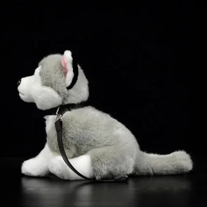Lifelike Siberian Husky Plush Toy