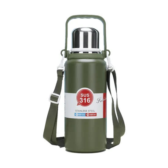 Large Capacity Portable Stainless Steel Vacuum Flask Insulated Sports Water Bottle for Camping: Stay Hydrated on the Go