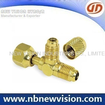 Brass Tee Fitting With Nut 