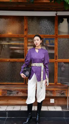 100% Silk Sinan Compass New Chinese Blouse