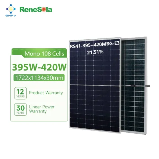 Renesola High-Power Bifacial Solar PV Modules: 395W to 420W TOPCON Technology for Solar Plants