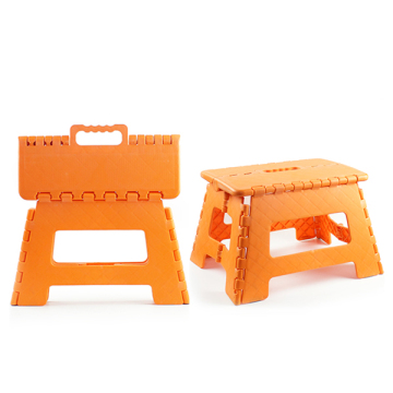 Factory Price Orange 8'' Folding Plastic Step Stool for Kitchen, Bathroom, Living Room Use