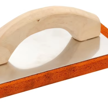 Cararapia con insatine in schiuma in gomma arancione di alta qualità con manico in legno - Muratura e strumenti di pittura