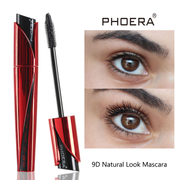 9D PHOERA Mascara Eyelash Extension Curling Thick Long Eyelash Mascara Waterproof Natural Noticeable Lash Flexible Brush TSLM1