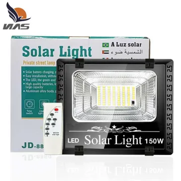 IP65 & IP67 Waterproof 300W Solar Flood Light with Reflector, Remote Control Outdoor LED Lighting