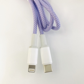 DK-37 Kevron Braided Gray Cardtail USB 2A Type C Fast Charging 10Gbps Cable