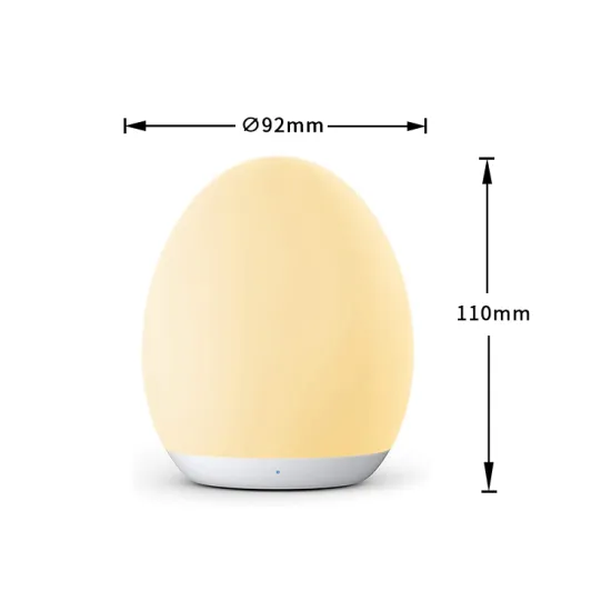 Touch Control Night Light Timer Setting ABS+PC Baby Egg Lamp for Breastfeeding