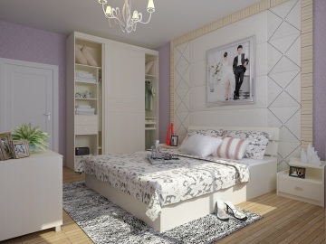 2014 Fashion Style Wardrobe with Flakeboard