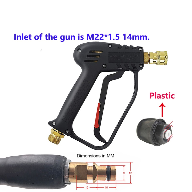 Pistola de alta pressão com kit de bico de cor de conexão rápida para lavagem de carros