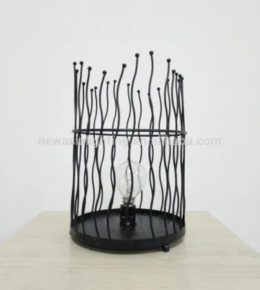 Natural Himalayan crystal salt lamps basket lamp with Himalayan rock salt table lamp