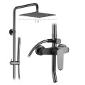 Jasupi Bathroom Chrome Brass Wall Mounted Ceiling Rain Concealed Household Waterfall Shower Set