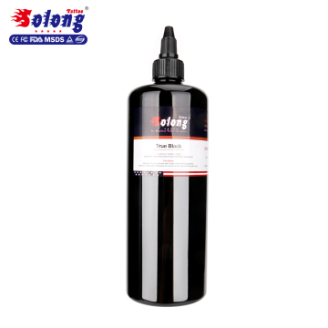 Solong dövme gerçek siyah 12 oz büyük kalıcı makyaj pigment dövme mürekkebi