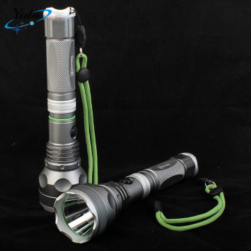 155g 3W C9 silver grey high bright led rechargeable flashlight