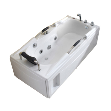 Wholesale 1 Person Corner Acrylic Whirlpool Massage Bathtub with Armrests for Adults