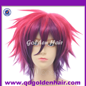 2014 New Arrival High Quality Heat Resistant Cosplay wig Rainbow Wig