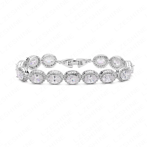 Hot New AAA Zircon Bracelet for Woman Geometrical Shape Sparkling Swiss Cubic Zirconia Diamond Designer Bracelet Cbr0019-B